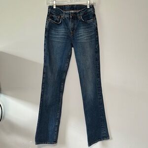 VTG Lucky Brand Dungarees Women's Straight Leg Jeans Size2/28 USA 100%cotton